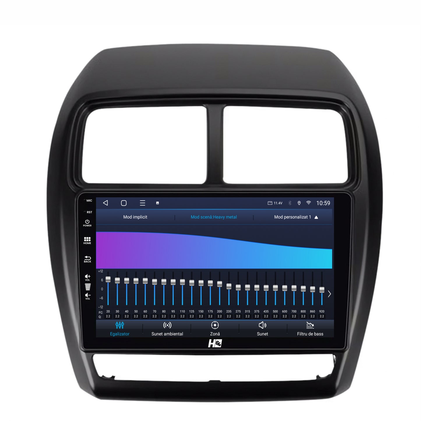 Navigatie HUB64 Mitsubishi ASX (2016-2019, 8GB RAM, Android, Octacore, Slot Sim 4G, DSP, GPS, Wi-FI, Carplay, Android Auto, USB, Bluetooth, Waze, Touchscreen, 9 Inch