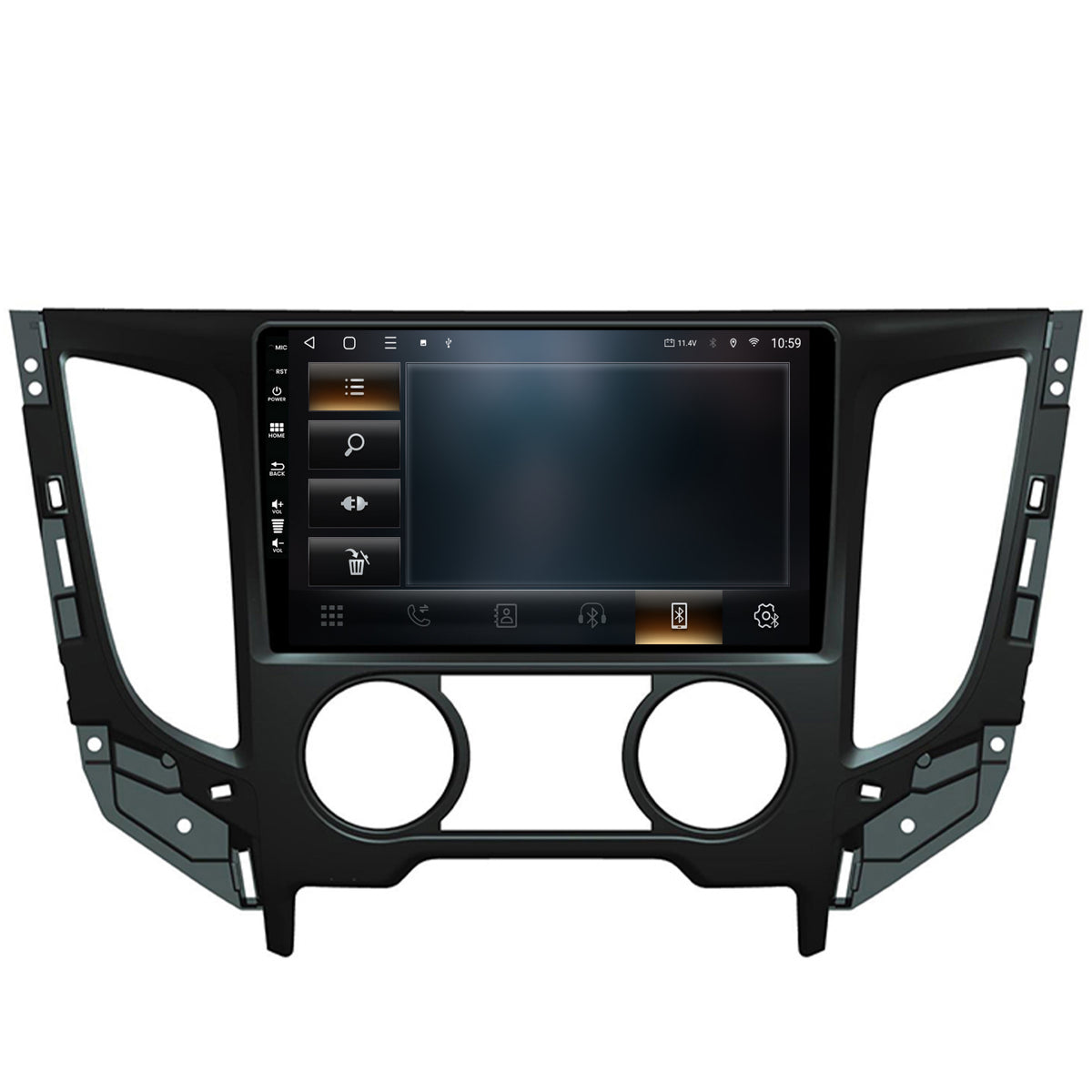 Navigatie HUB64 Mitsubishi L200 (2014-2020), 8GB RAM, Android, Octacore, Slot Sim 4G, DSP, GPS, Wi-FI, Carplay, Android Auto, USB, Bluetooth, Waze, Touchscreen, 9 Inch