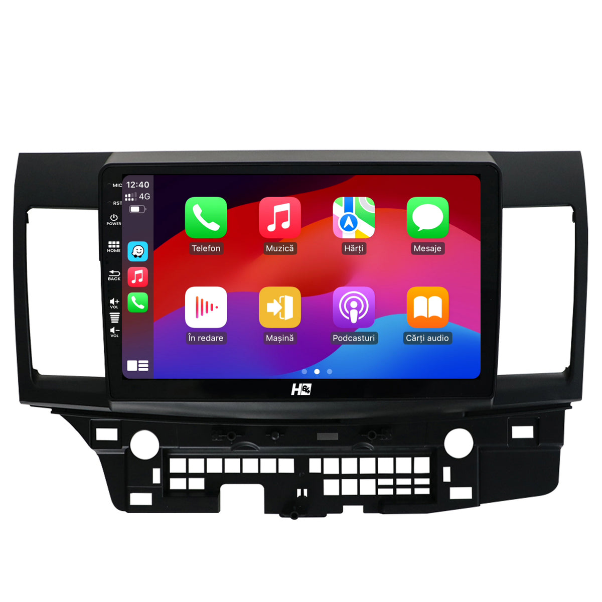 Navigatie HUB64 Mitsubishi Lancer (2007-2016), 4GB RAM, Android, Octacore, Slot Sim 4G, DSP, GPS, Wi-FI, Carplay, Android Auto, USB, Bluetooth, Waze, Touchscreen, 10.1 Inch