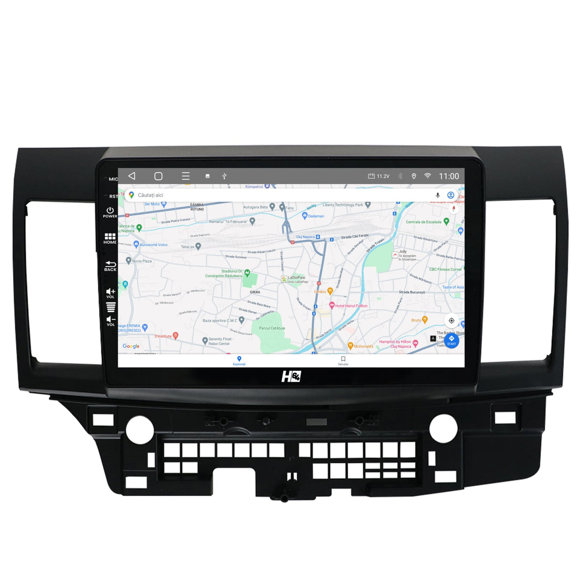 Navigatie HUB64 Mitsubishi Lancer (2007-2016), 4GB RAM, Android, Octacore, Slot Sim 4G, DSP, GPS, Wi-FI, Carplay, Android Auto, USB, Bluetooth, Waze, Touchscreen, 10.1 Inch