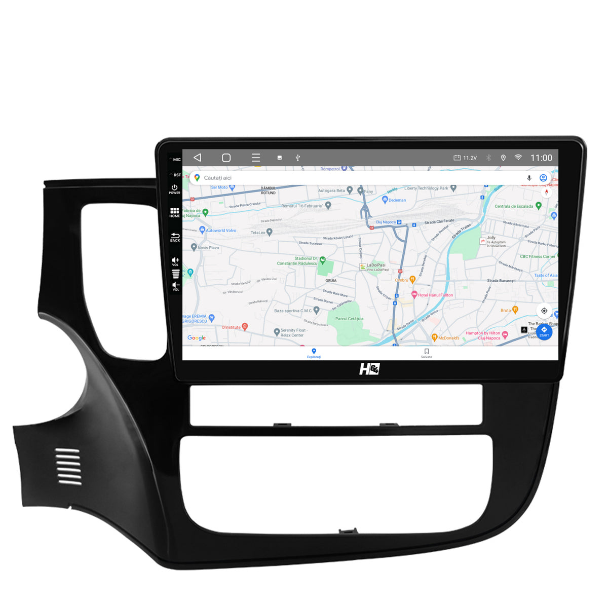 Navigatie HUB64 Mitsubishi Outlander (2013-2020), 2GB RAM, Android, GPS, Wi-FI, Carplay, Android Auto, USB, Bluetooth, Radio, Waze, Touchscreen, 10.1 inch