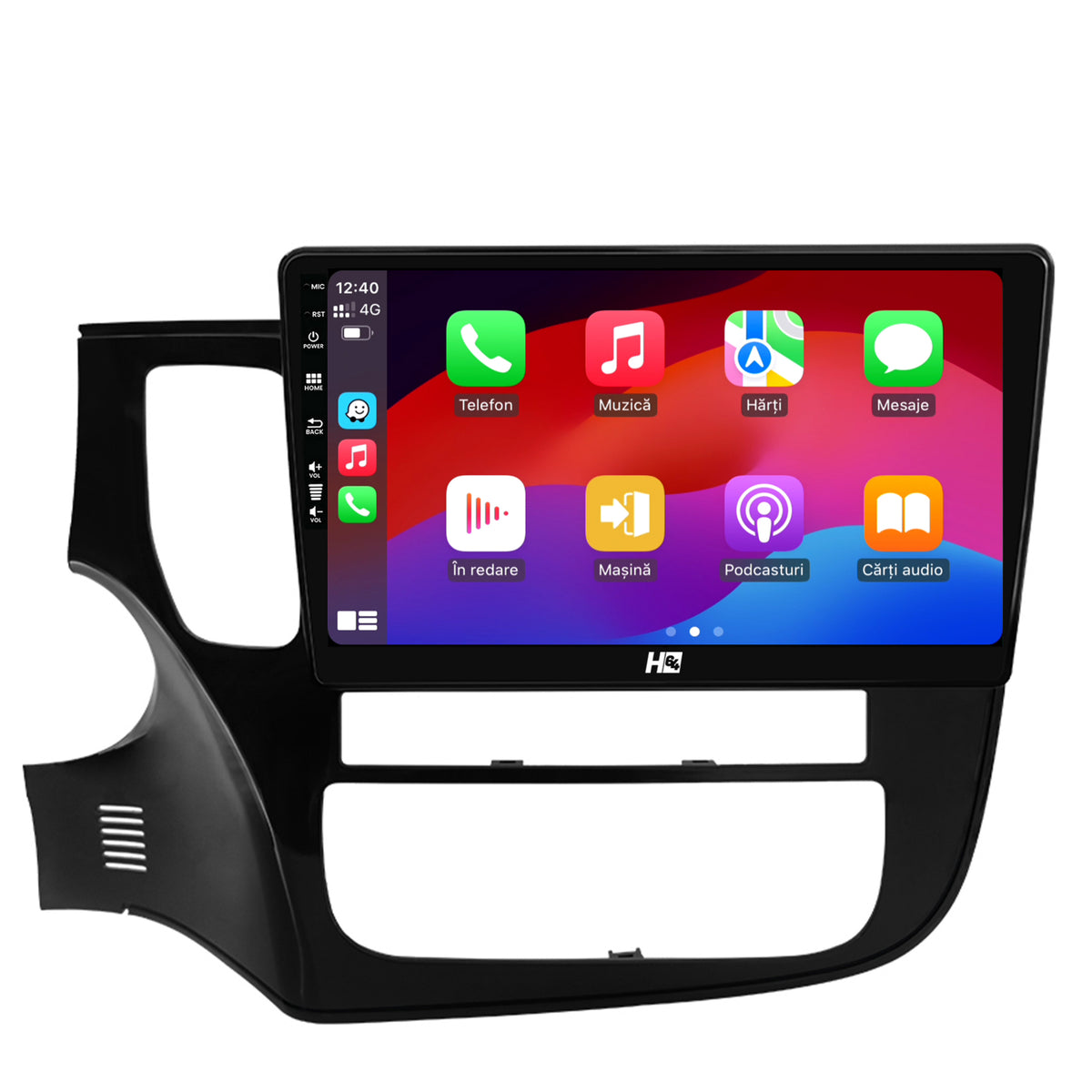 Navigatie HUB64 Mitsubishi Outlander (2013-2020), 6GB RAM, Android, Octacore, Slot Sim 4G, DSP, GPS, Wi-FI, Carplay, Android Auto, USB, Bluetooth, Waze, Touchscreen, 10.1 Inch