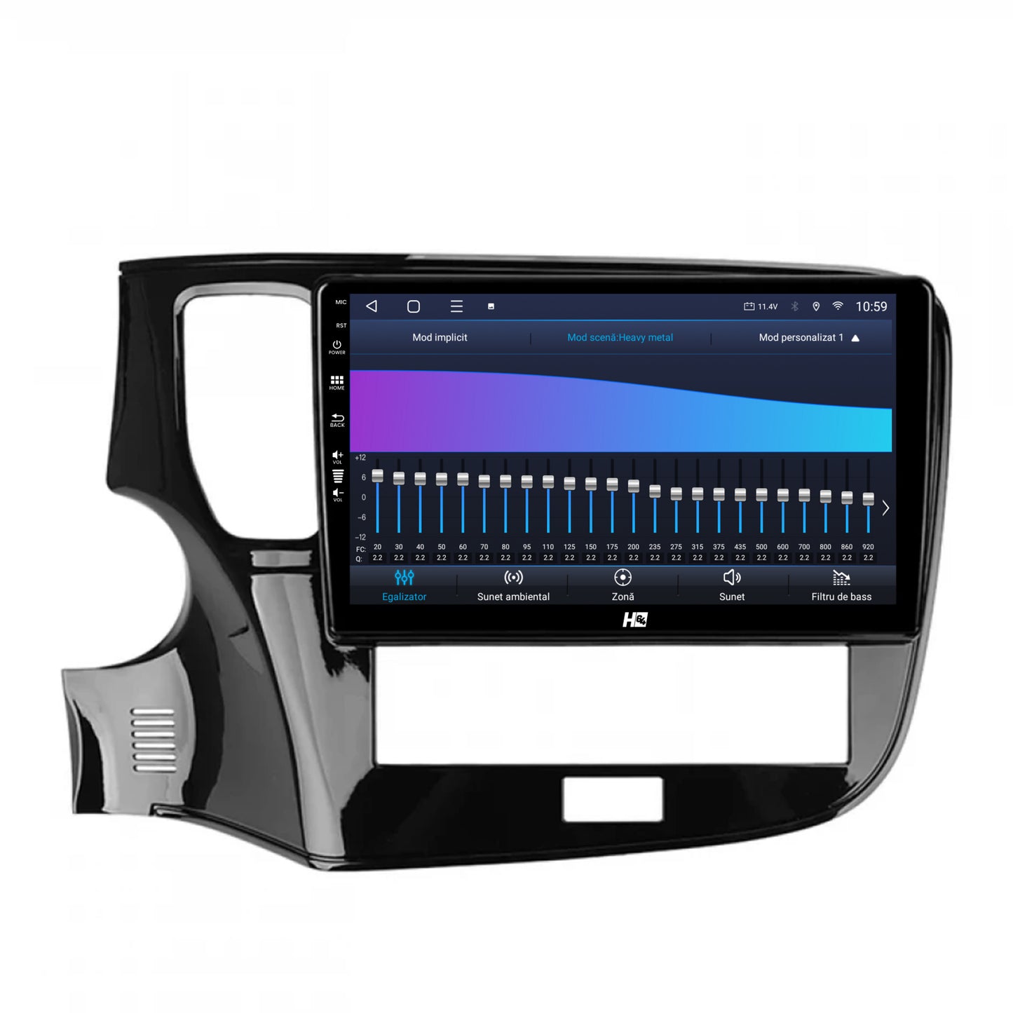 Navigatie HUB64 Mitsubishi Outlander (2019-2021), 6GB RAM, Android, Octacore, Slot Sim 4G, DSP, GPS, Wi-FI, Carplay, Android Auto, USB, Bluetooth, Waze, Touchscreen, 10.1 Inch