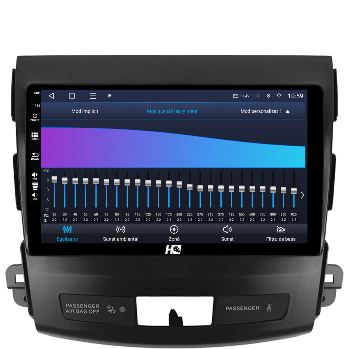 Navigatie HUB64 Mitsubishi Outlander / Peugeot 4007 / Citron C-Crosser, 8GB RAM, Android, Octacore, Slot Sim 4G, DSP, GPS, Wi-FI, Carplay, Android Auto, USB, Bluetooth, Waze, Touchscreen, 9