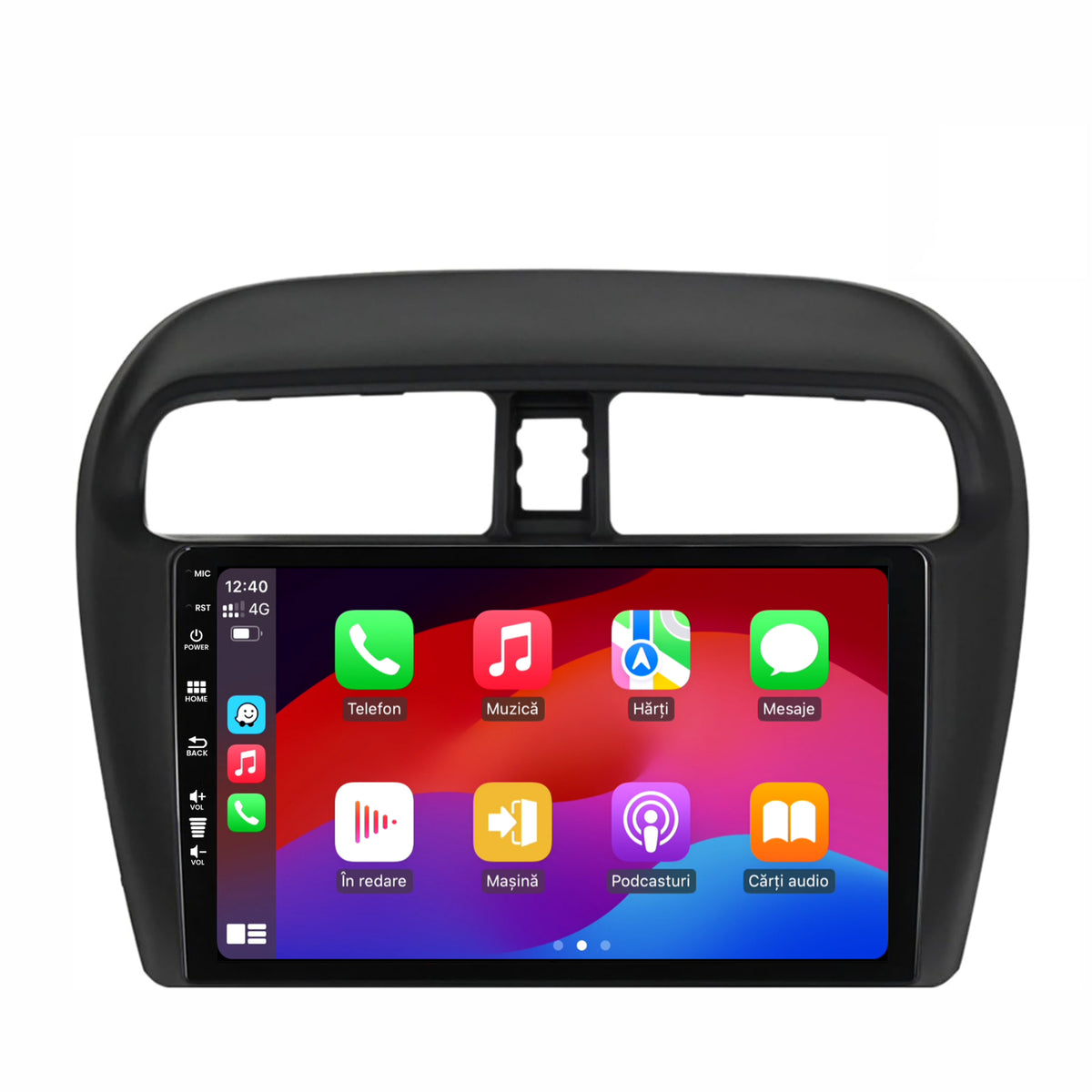 Navigatie HUB64 Mitsubishi Space Star / Mirage / Attrage, 6GB RAM, Android, Octacore, Slot Sim 4G, DSP, GPS, Wi-FI, Carplay, Android Auto, USB, Bluetooth, Waze, Touchscreen, 9 Inch