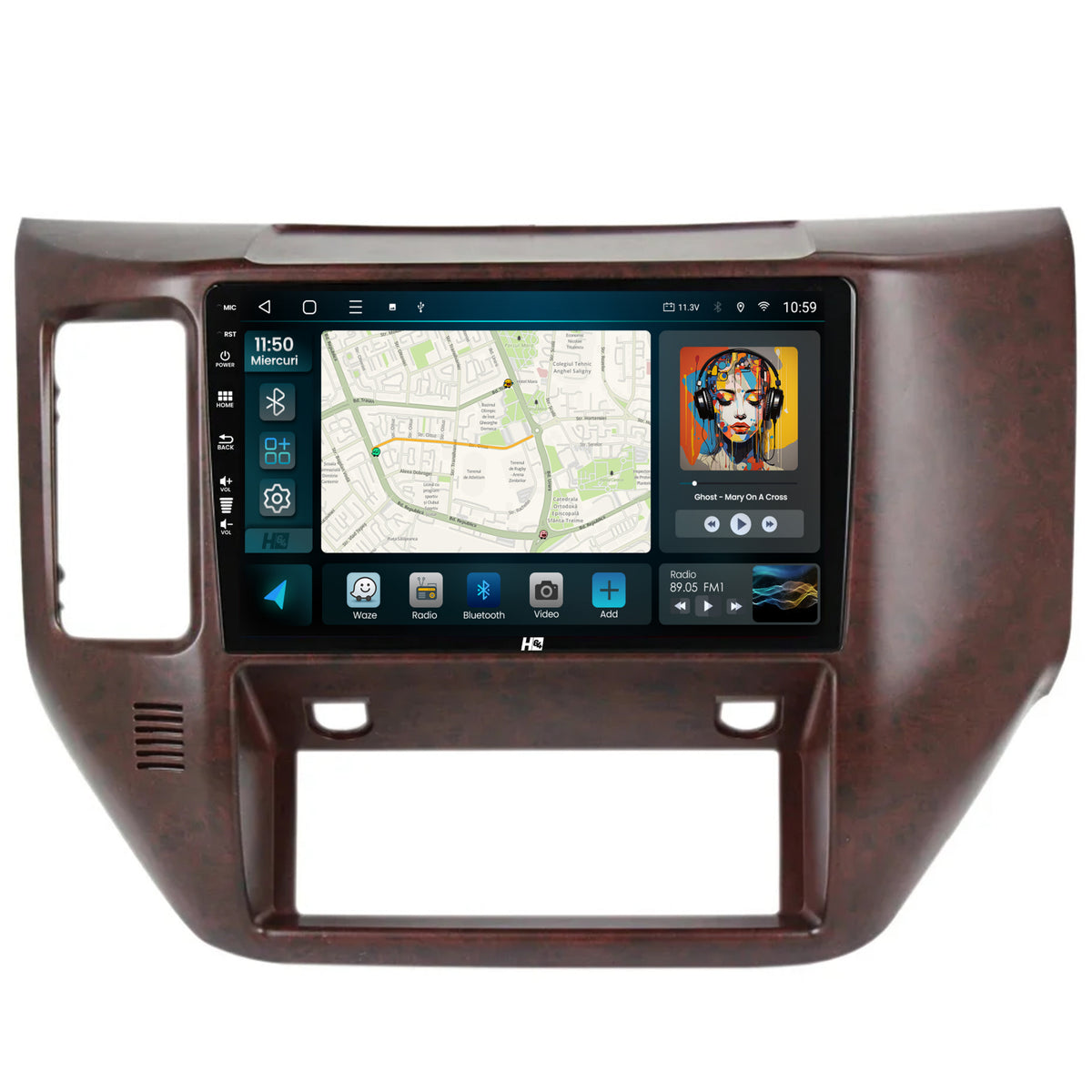 Navigatie HUB64 Nissan Patrol (2004-2012), 4GB RAM, Android, Octacore, Slot Sim 4G, DSP, GPS, Wi-FI, Carplay, Android Auto, USB, Bluetooth, Waze, Touchscreen, 9'' inch