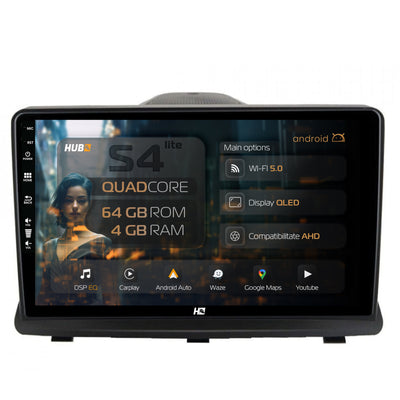 Navigatie HUB64 Opel Antara (2006-2015), 4GB RAM, Android, Quadcore, DSP, GPS, Wi-FI, Carplay, Android Auto, USB, Bluetooth, Waze, Touchscreen, 9 inch