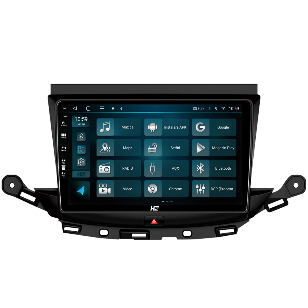 Navigatie HUB64 Opel Astra K, 8GB RAM, Android, Octacore, Slot Sim 4G, DSP, GPS, Wi-FI, Carplay, Android Auto, USB, Bluetooth, Waze, Touchscreen, 9 Inch