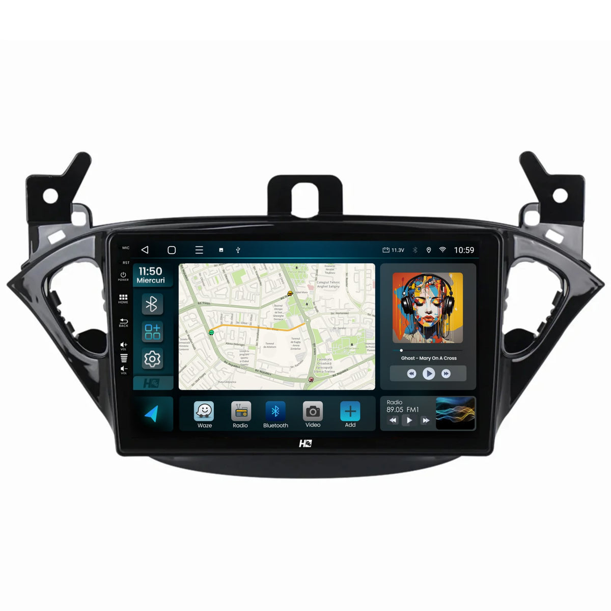 Navigatie HUB64 Opel Corsa E / Adam (2013-2019), 4GB RAM, Android, Octacore, Slot Sim 4G, DSP, GPS, Wi-FI, Carplay, Android Auto, USB, Bluetooth, Waze, Touchscreen, 9 inch