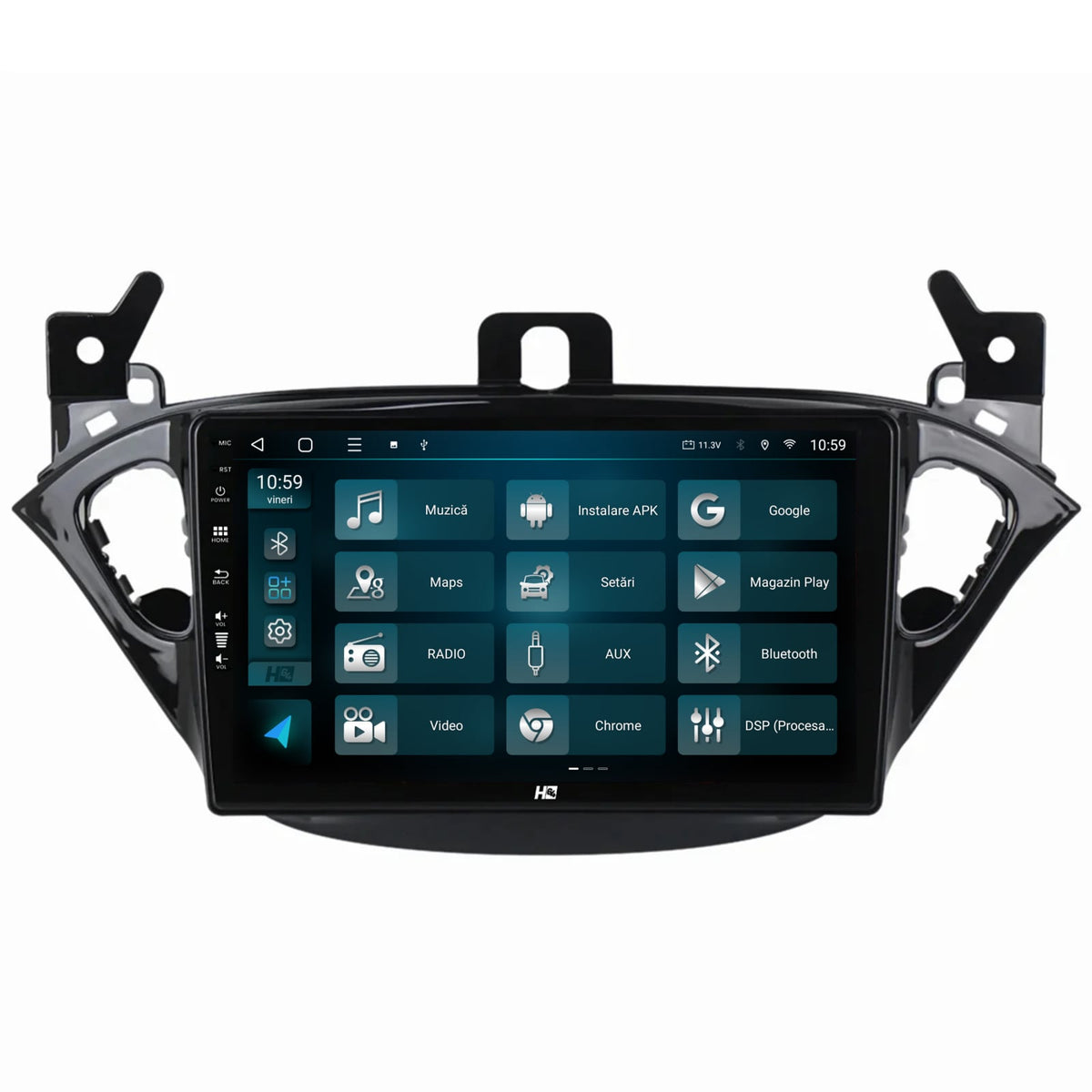 Navigatie HUB64 Opel Corsa E / Adam (2013-2019), 4GB RAM, Android, Octacore, Slot Sim 4G, DSP, GPS, Wi-FI, Carplay, Android Auto, USB, Bluetooth, Waze, Touchscreen, 9 inch