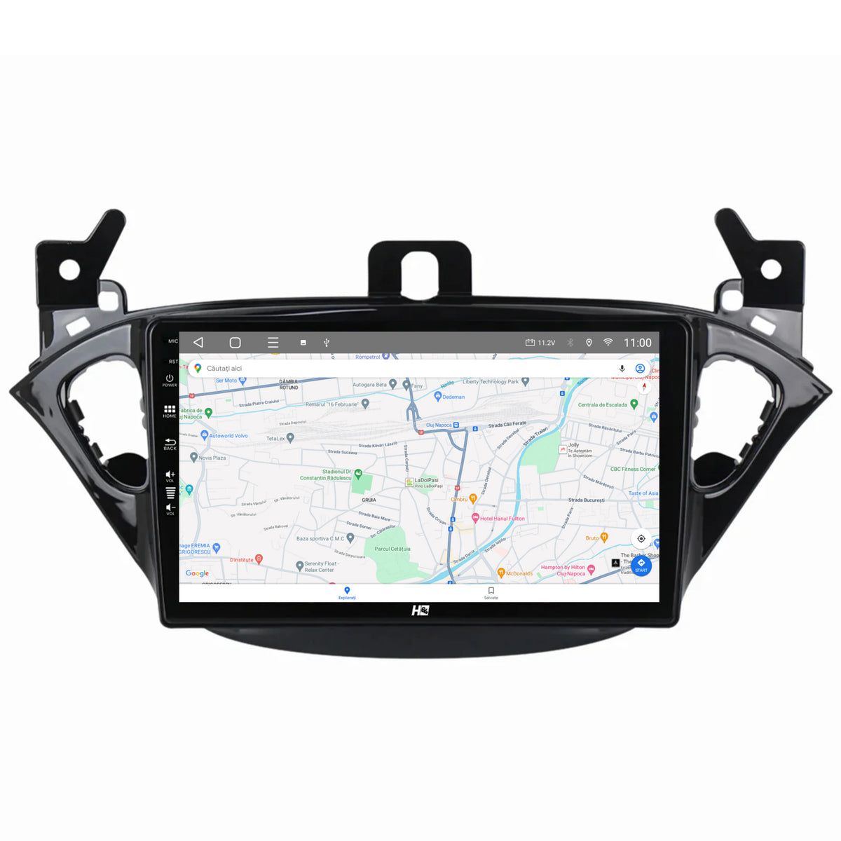 Navigatie HUB64 Opel Corsa E / Adam (2013-2019), 4GB RAM, Android, Quadcore, DSP, GPS, Wi-FI, Carplay, Android Auto, USB, Bluetooth, Waze, Touchscreen, 9 inch