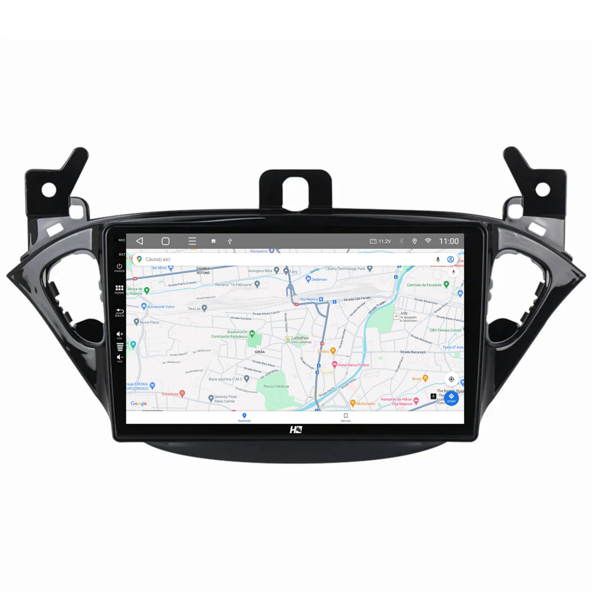 Navigatie HUB64 Opel Corsa E / Adam (2013-2019), 8GB RAM, Android, Octacore, Slot Sim 4G, DSP, GPS, Wi-FI, Carplay, Android Auto, USB, Bluetooth, Waze, Touchscreen, 9 Inch