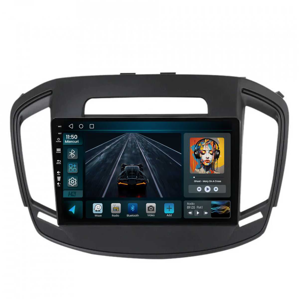 Navigatie HUB64 Opel Insignia (2014-2016), 4GB RAM, Android, Quadcore, DSP, GPS, Wi-FI, Carplay, Android Auto, USB, Bluetooth, Waze, Touchscreen, 9 inch