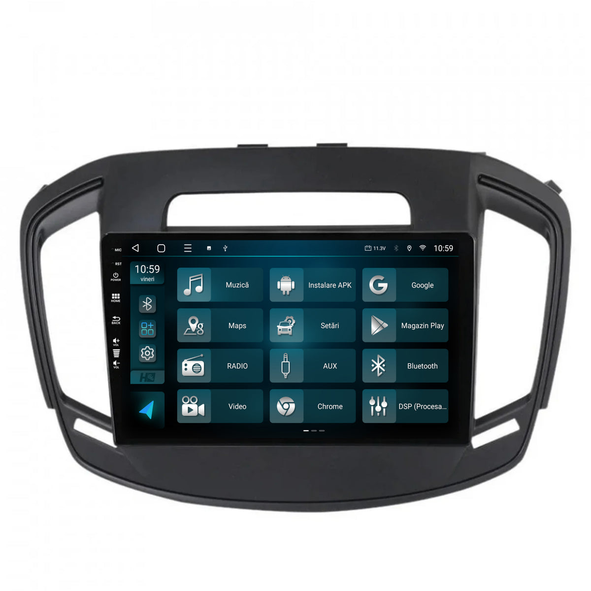 Navigatie HUB64 Opel Insignia (2014-2016), 4GB RAM, Android, Quadcore, DSP, GPS, Wi-FI, Carplay, Android Auto, USB, Bluetooth, Waze, Touchscreen, 9 inch