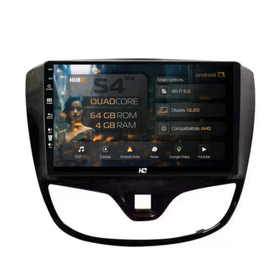 Navigatie HUB64 Opel Karl (2015-2019), 4GB RAM, Android, Quadcore, DSP, GPS, Wi-FI, Carplay, Android Auto, USB, Bluetooth, Waze, Touchscreen, 9 inch