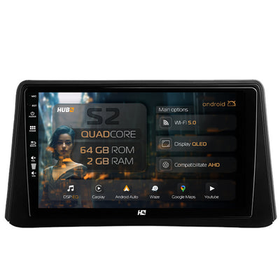 Navigatie HUB64 Opel Mokka (2012-2016), 2GB RAM, Android, GPS, Wi-FI, Carplay, Android Auto, USB, Bluetooth, Radio, Waze, Touchscreen, 9 inch