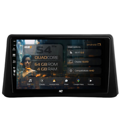 Navigatie HUB64 Opel Mokka (2012-2016), 4GB RAM, Android, Quadcore, DSP, GPS, Wi-FI, Carplay, Android Auto, USB, Bluetooth, Waze, Touchscreen, 9 inch