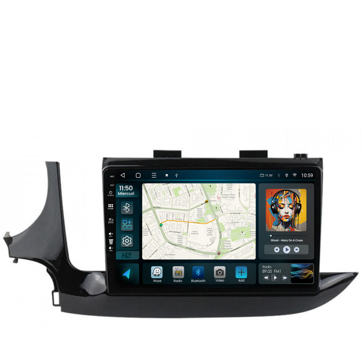 Navigatie HUB64 Opel Mokka (2016-Prezent), 8GB RAM, Android, Octacore, Slot Sim 4G, DSP, GPS, Wi-FI, Carplay, Android Auto, USB, Bluetooth, Waze, Touchscreen, 9 Inch