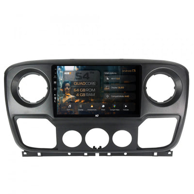 Navigatie HUB64 Opel Movano / Renault Master / Nissan NV400 (2011-2019), 4GB RAM, Android, Quadcore, DSP, GPS, Wi-FI, Carplay, Android Auto, USB, Bluetooth, Waze, Touchscreen, 10.1 Inch