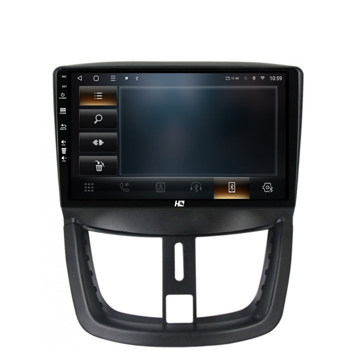 Navigatie HUB64 Peugeot 207, 4GB RAM, Android, Quadcore, DSP, GPS, Wi-FI, Carplay, Android Auto, USB, Bluetooth, Waze, Touchscreen, 9 inch
