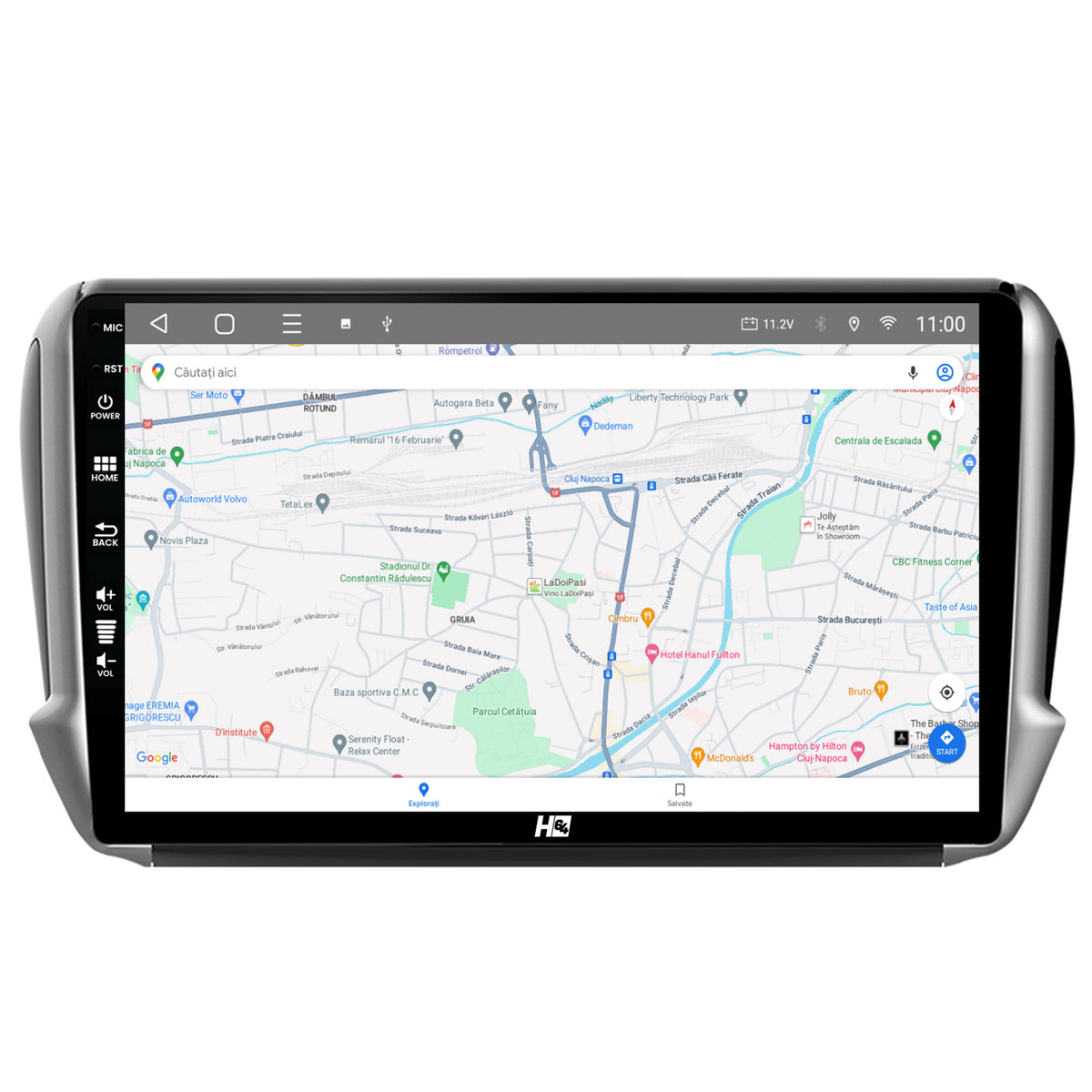 Navigatie HUB64 Peugeot 208/2008 (2012+), 2GB RAM, Android, GPS, Wi-FI, Carplay, Android Auto, USB, Bluetooth, Radio, Waze, Touchscreen, 10.1 inch