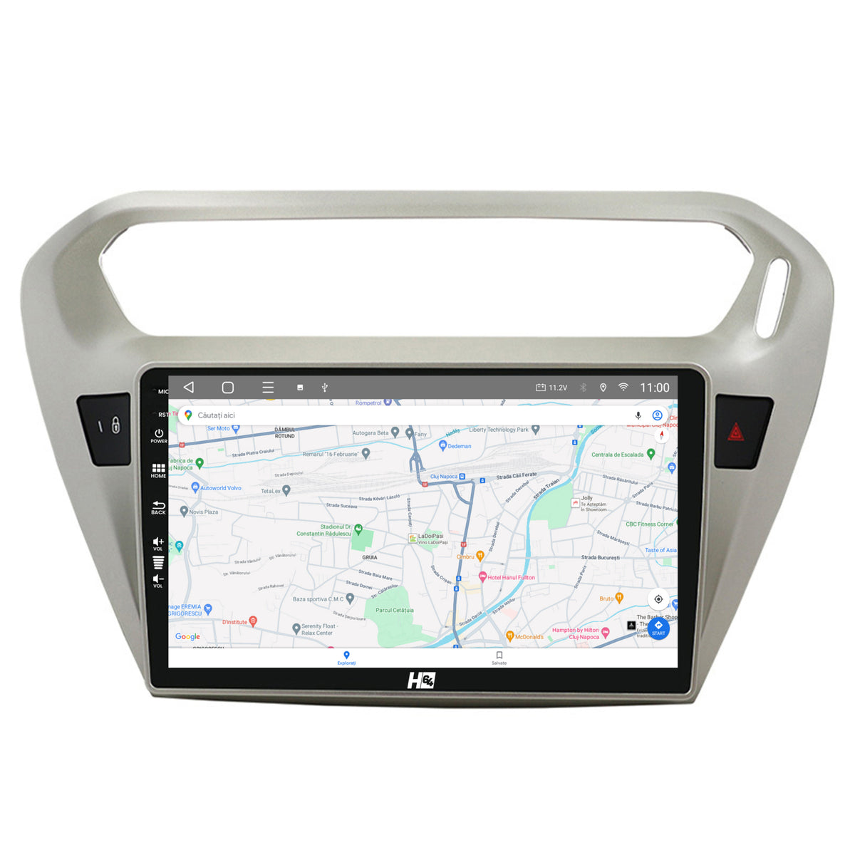 Navigatie HUB64 Peugeot 301 / Citroen C-Elysee, 6GB RAM, Android, Octacore, Slot Sim 4G, DSP, GPS, Wi-FI, Carplay, Android Auto, USB, Bluetooth, Waze, Touchscreen, 9 Inch