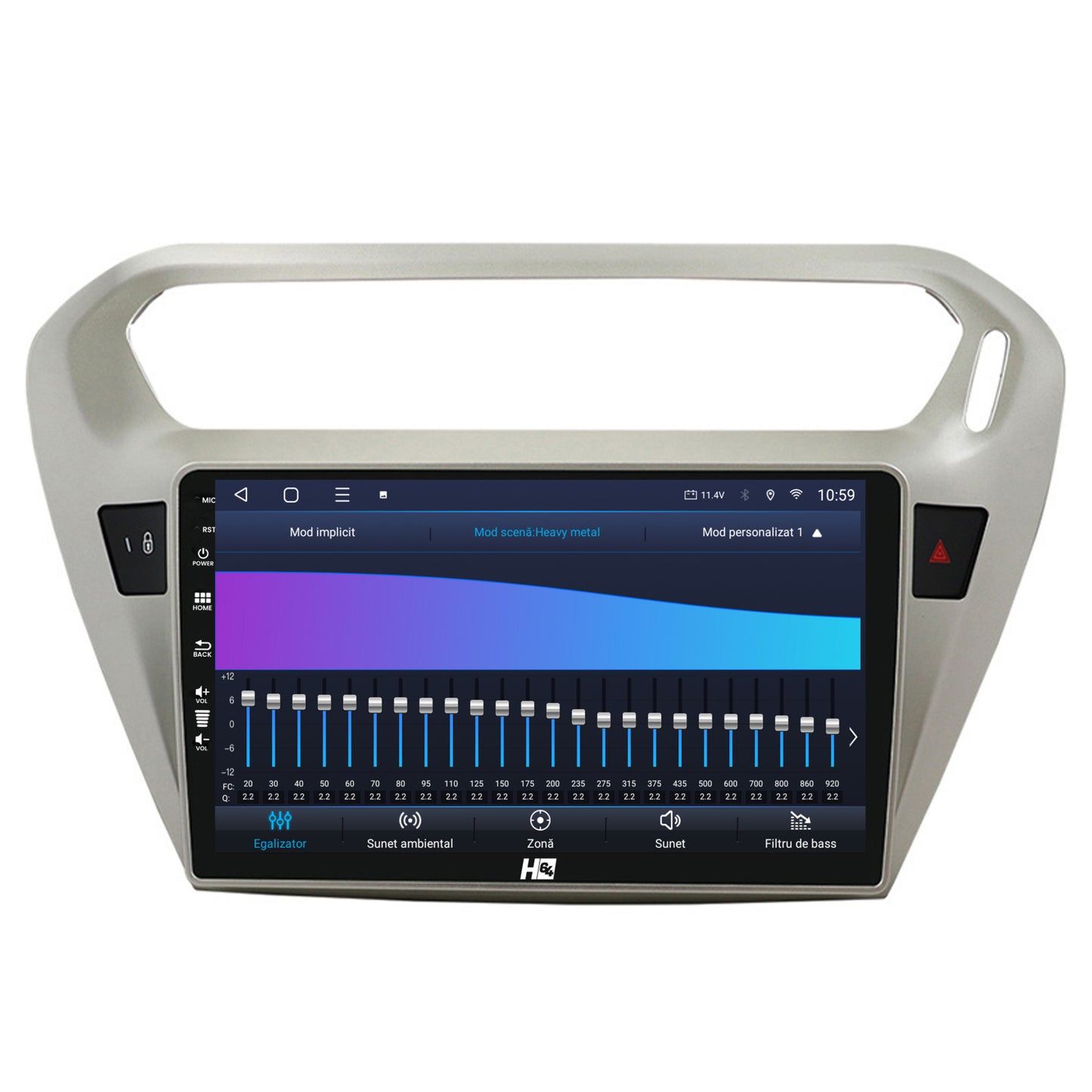 Navigatie HUB64 Peugeot 301 / Citroen C-Elysee, 6GB RAM, Android, Octacore, Slot Sim 4G, DSP, GPS, Wi-FI, Carplay, Android Auto, USB, Bluetooth, Waze, Touchscreen, 9 Inch