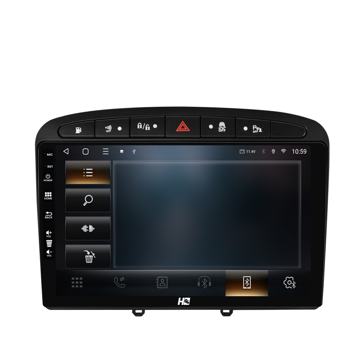 Navigatie HUB64 Peugeot 308/408 (2008-2013), 6GB RAM, Android, Octacore, Slot Sim 4G, DSP, GPS, Wi-FI, Carplay, Android Auto, USB, Bluetooth, Waze, Touchscreen, 9 Inch
