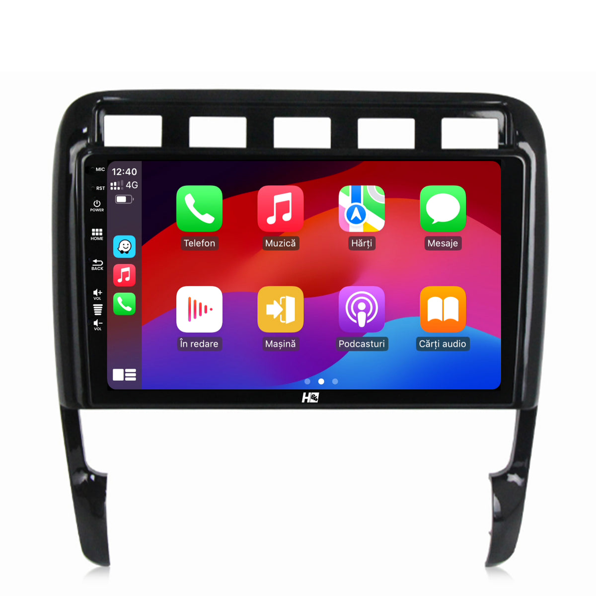 Navigatie HUB64 Porsche Cayenne (2002-2010), 4GB RAM, Android, Quadcore, DSP, GPS, Wi-FI, Carplay, Android Auto, USB, Bluetooth, Waze, Touchscreen, 9 inch