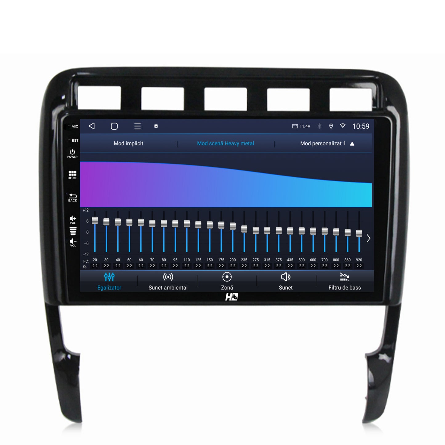 Navigatie HUB64 Porsche Cayenne (2002-2010), 8GB RAM, Android, Octacore, Slot Sim 4G, DSP, GPS, Wi-FI, Carplay, Android Auto, USB, Bluetooth, Waze, Touchscreen, 9 Inch