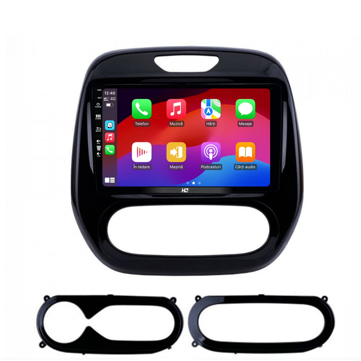 Navigatie HUB64 Renault Captur (2013-2019), 2GB RAM, Android, GPS, Wi-FI, Carplay, Android Auto, USB, Bluetooth, Radio, Waze, Touchscreen, 9 inch