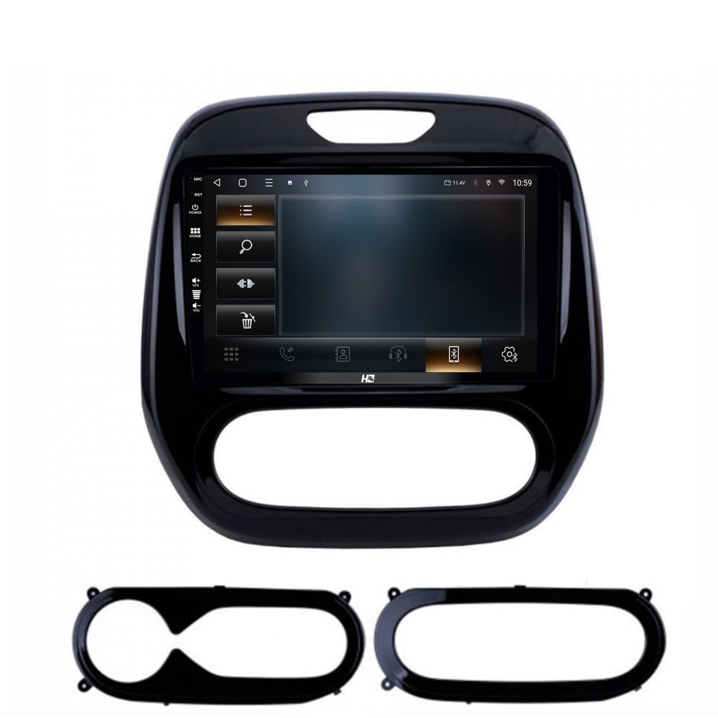 Navigatie HUB64 Renault Captur (2013-2019), 4GB RAM, Android, Quadcore, DSP, GPS, Wi-FI, Carplay, Android Auto, USB, Bluetooth, Waze, Touchscreen, 9 inch