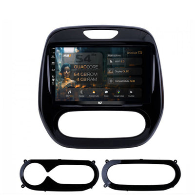 Navigatie HUB64 Renault Captur (2013-2019), 4GB RAM, Android, Quadcore, DSP, GPS, Wi-FI, Carplay, Android Auto, USB, Bluetooth, Waze, Touchscreen, 9 inch