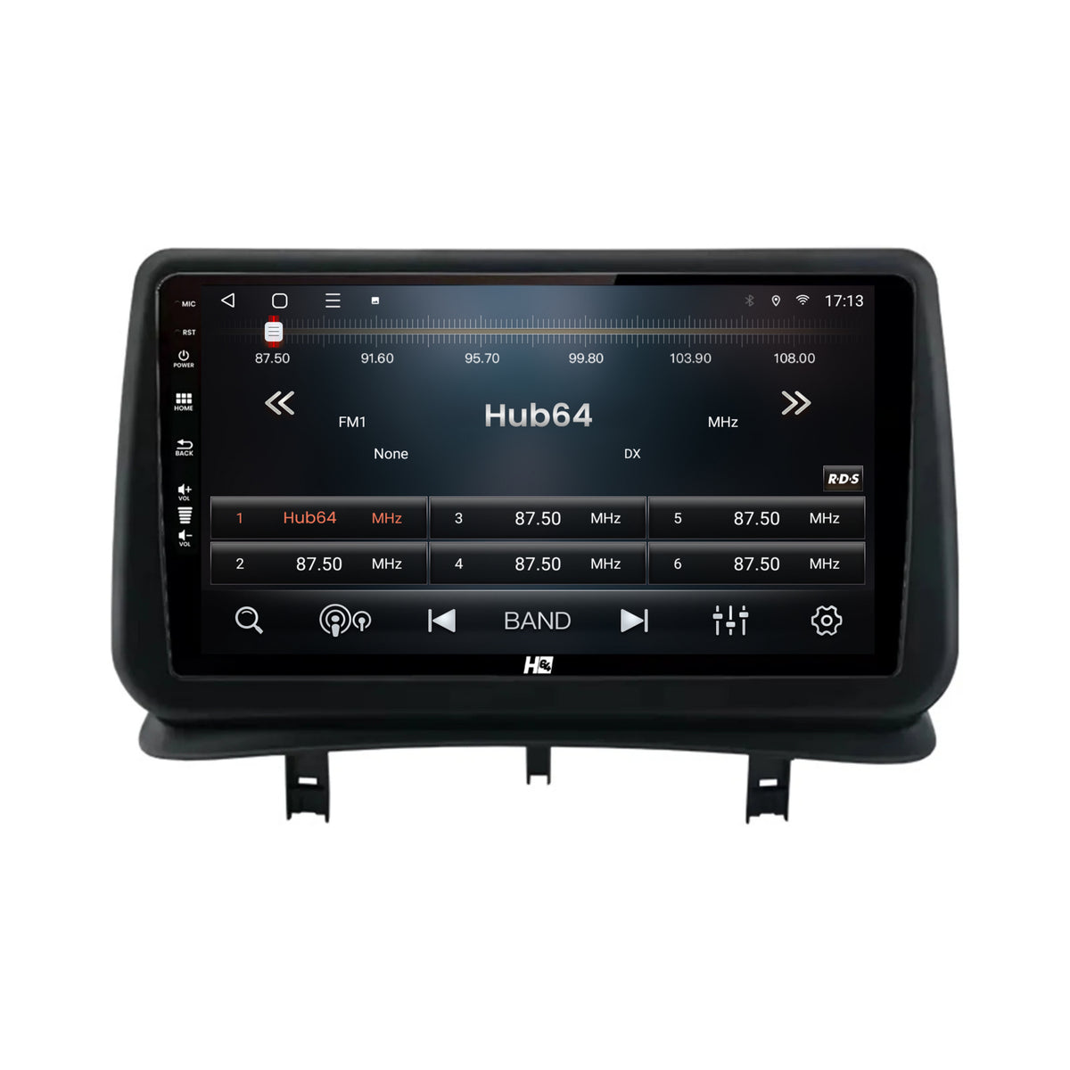 Navigatie HUB64 Renault Clio 3 (2005-2013), 4GB RAM, Android, Quadcore, DSP, GPS, Wi-FI, Carplay, Android Auto, USB, Bluetooth, Waze, Touchscreen, 9 inch