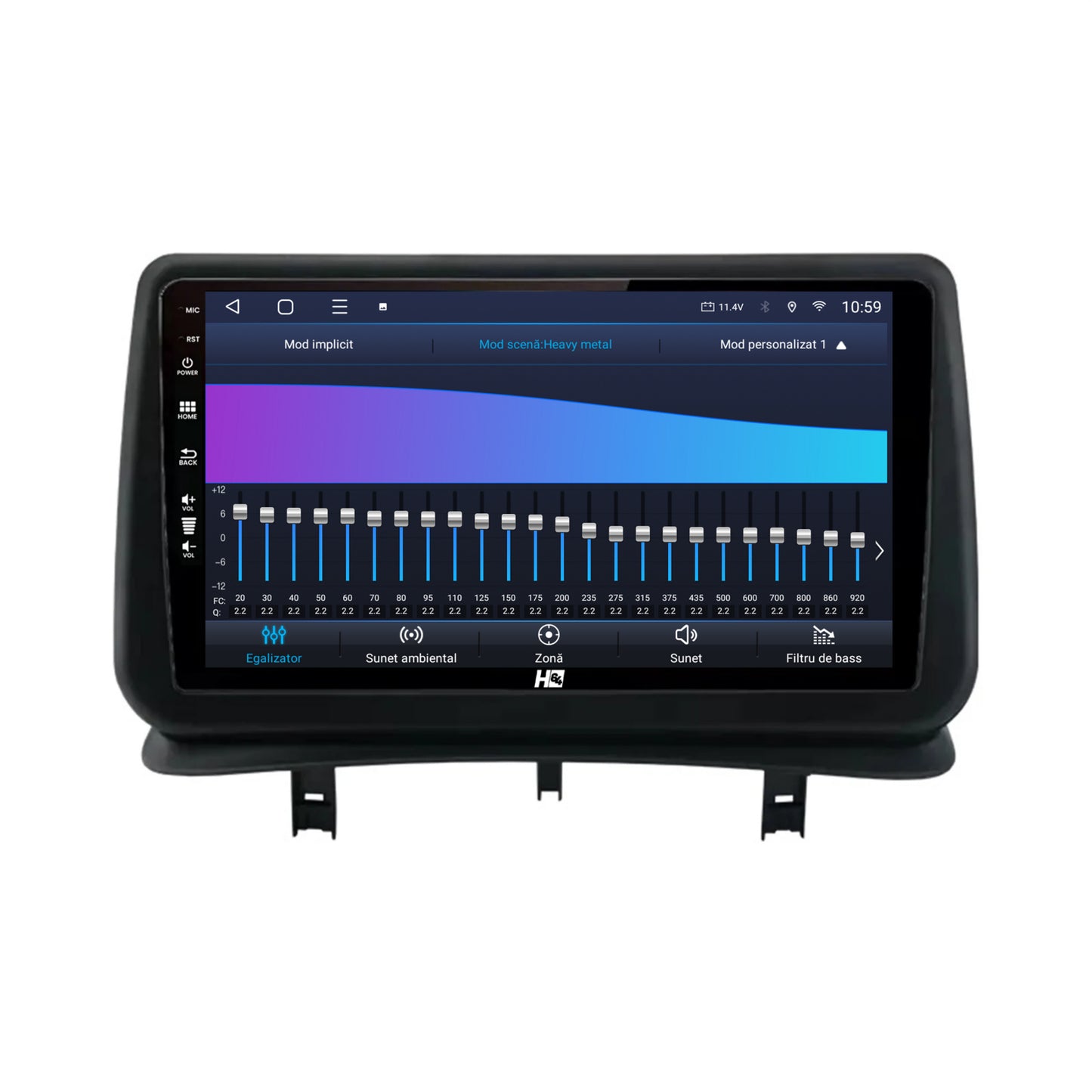 Navigatie HUB64 Renault Clio 3 (2005-2013), 6GB RAM, Android, Octacore, Slot Sim 4G, DSP, GPS, Wi-FI, Carplay, Android Auto, USB, Bluetooth, Waze, Touchscreen, 9 Inch