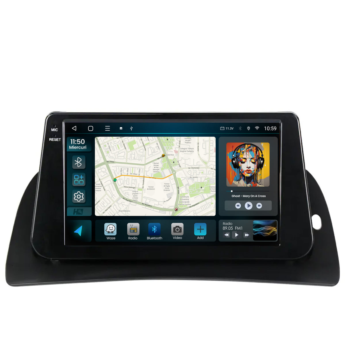 Navigatie HUB64 Renault Kangoo (2015-2020), 6GB RAM, Android, Octacore, Slot Sim 4G, DSP, GPS, Wi-FI, Carplay, Android Auto, USB, Bluetooth, Waze, Touchscreen, 9 Inch