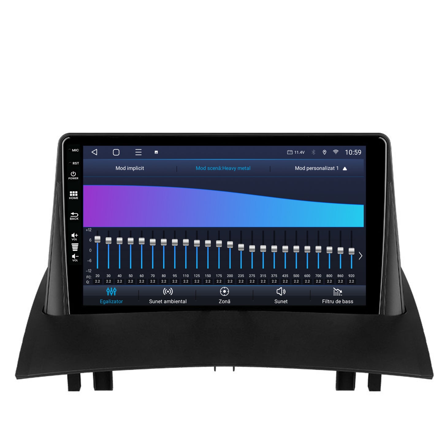 Navigatie HUB64 Renault Megane 2 (2002-2009), 4GB RAM, Android, Octacore, Slot Sim 4G, DSP, GPS, Wi-FI, Carplay, Android Auto, USB, Bluetooth, Waze, Touchscreen, 9 inch
