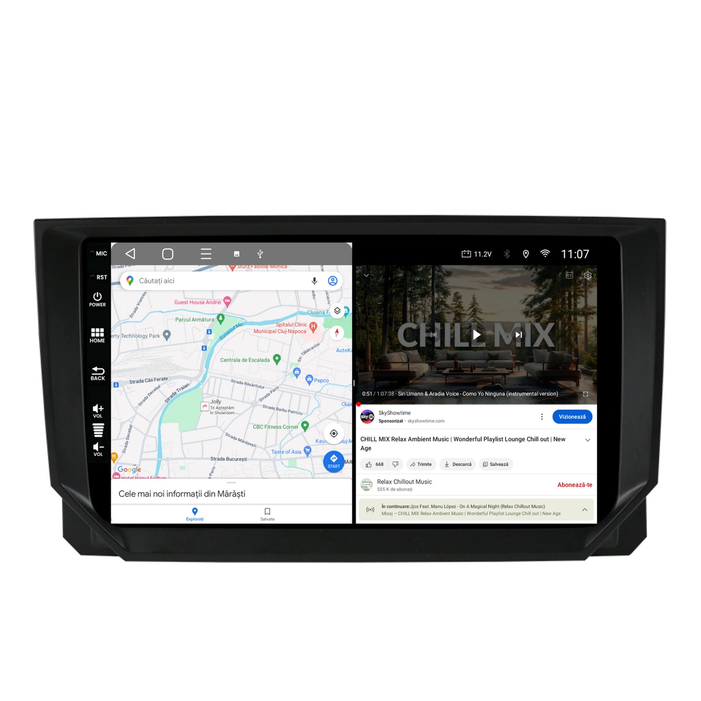 Navigatie HUB64 Seat Ibiza / Arona (2017+), 8GB RAM, Android, Octacore, Slot Sim 4G, DSP, GPS, Wi-FI, Carplay, Android Auto, USB, Bluetooth, Waze, Touchscreen, 9 Inch
