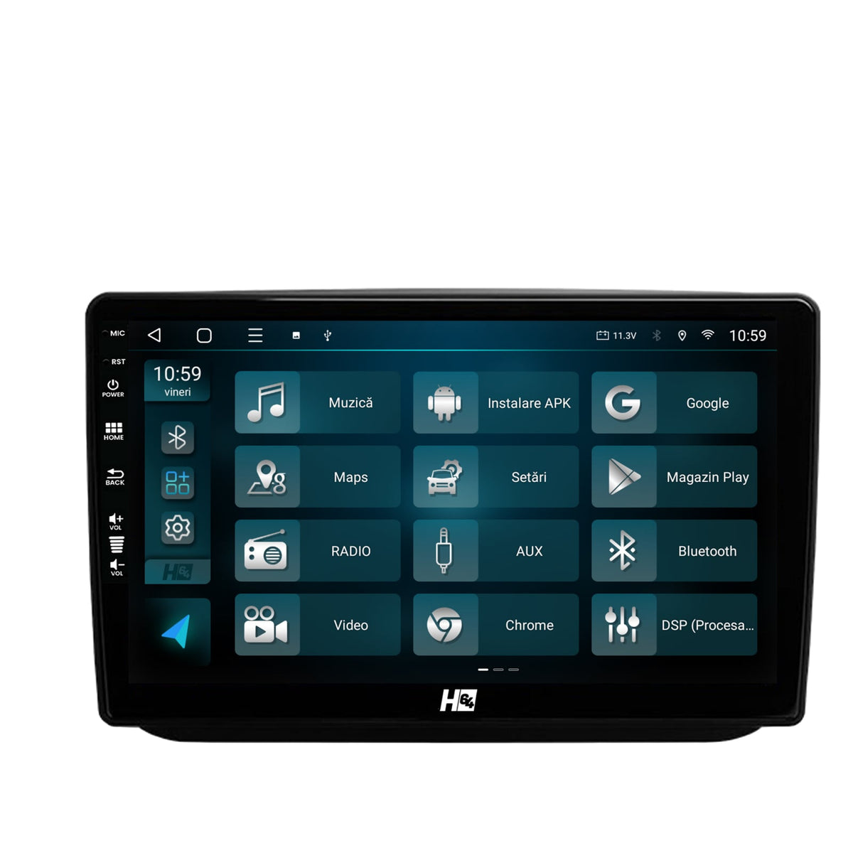Navigatie HUB64 Skoda Fabia (2007-2014), 4GB RAM, Android, Quadcore, DSP, GPS, Wi-FI, Carplay, Android Auto, USB, Bluetooth, Waze, Touchscreen, 10.1 Inch
