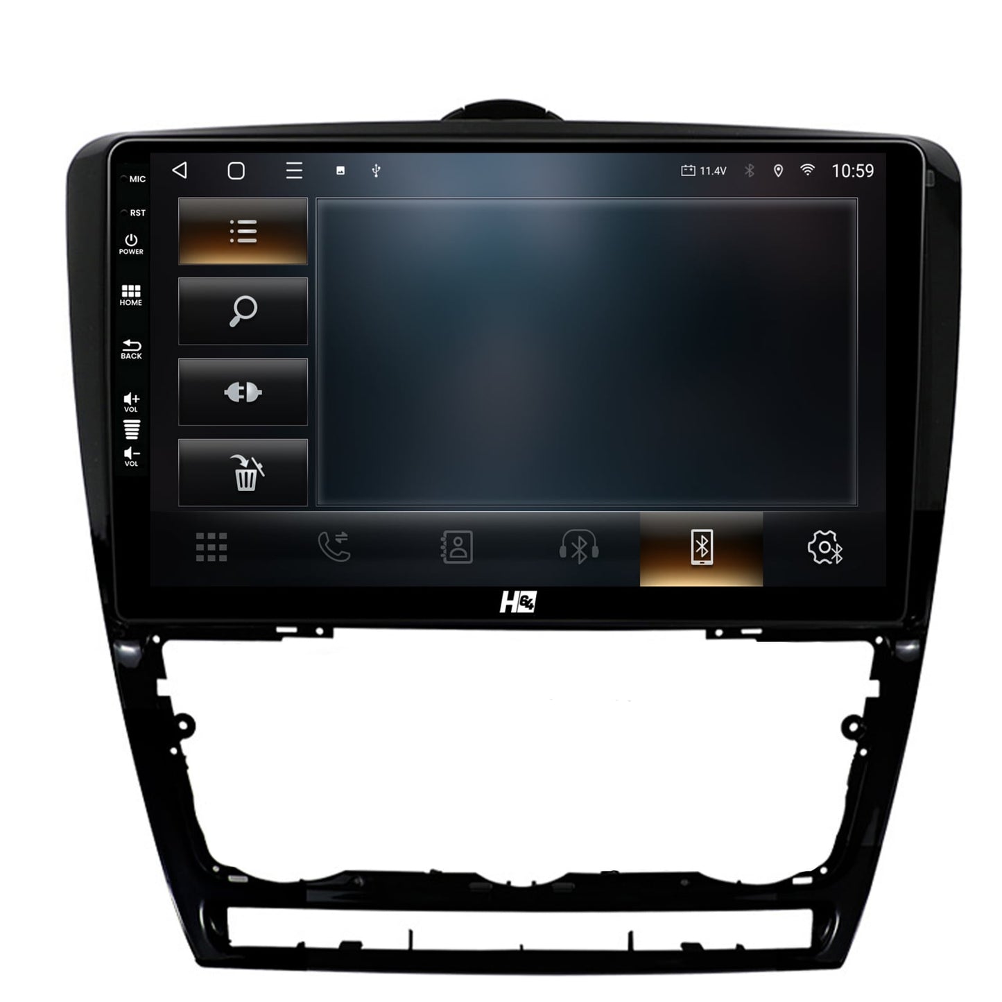 Navigatie HUB64 Skoda Octavia 2, 4GB RAM, Android, Quadcore, DSP, GPS, Wi-FI, Carplay, Android Auto, USB, Bluetooth, Waze, Touchscreen, 10.1 Inch