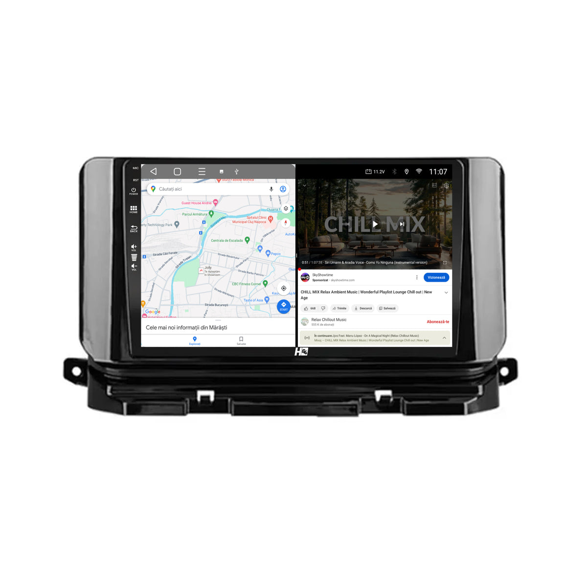 Navigatie HUB64 Skoda Octavia 4 (2021+), 2GB RAM, Android, GPS, Wi-FI, Carplay, Android Auto, USB, Bluetooth, Radio, Waze, Touchscreen, 10.1 inch