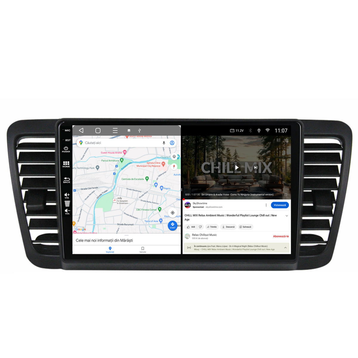 Navigatie HUB64 Subaru Legacy (2004-2010), 8GB RAM, Android, Octacore, Slot Sim 4G, DSP, GPS, Wi-FI, Carplay, Android Auto, USB, Bluetooth, Waze, Touchscreen, 9 Inch