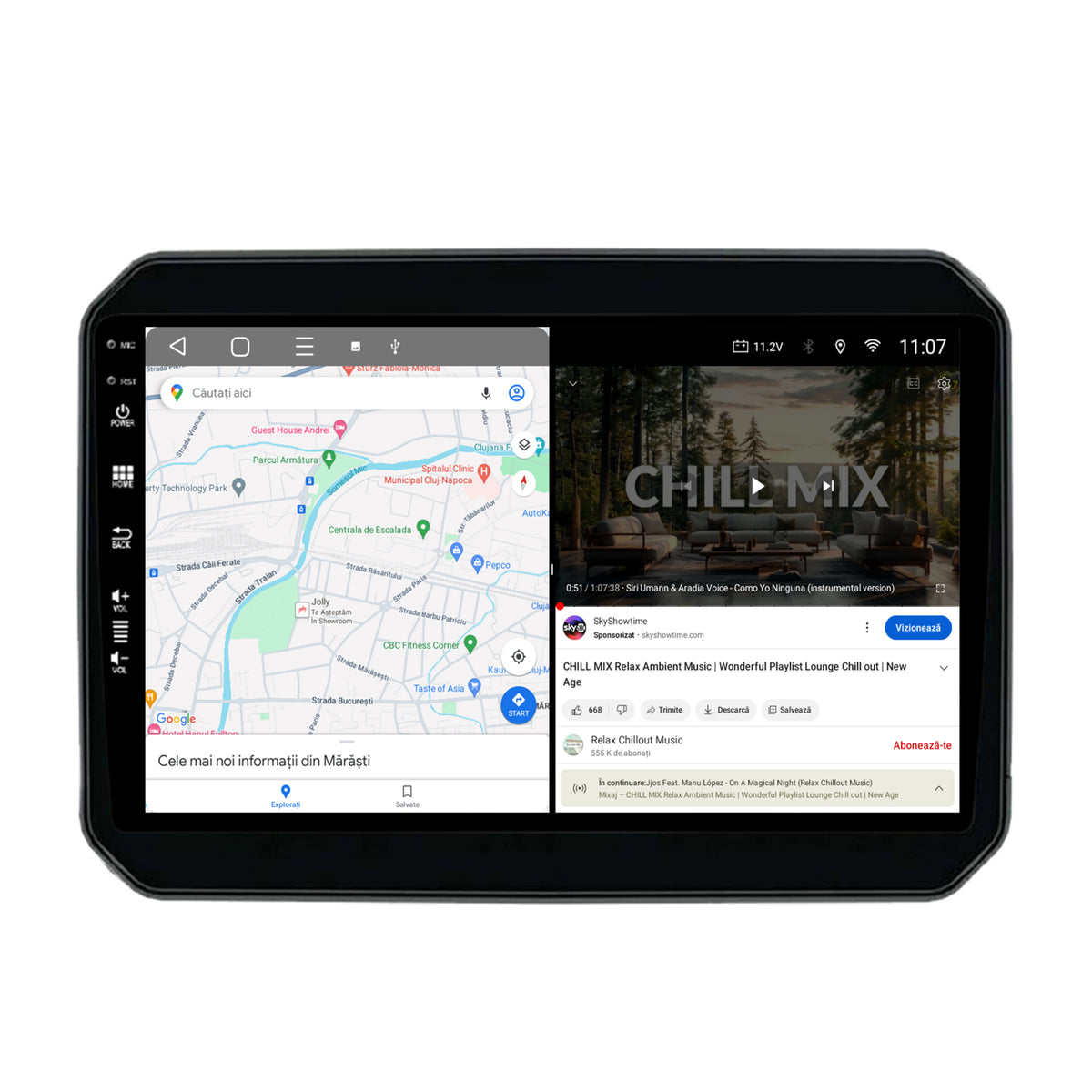 Navigatie HUB64 Suzuki Ignis (2016+), 2GB RAM, Android, GPS, Wi-FI, Carplay, Android Auto, USB, Bluetooth, Radio, Waze, Touchscreen, 9 inch