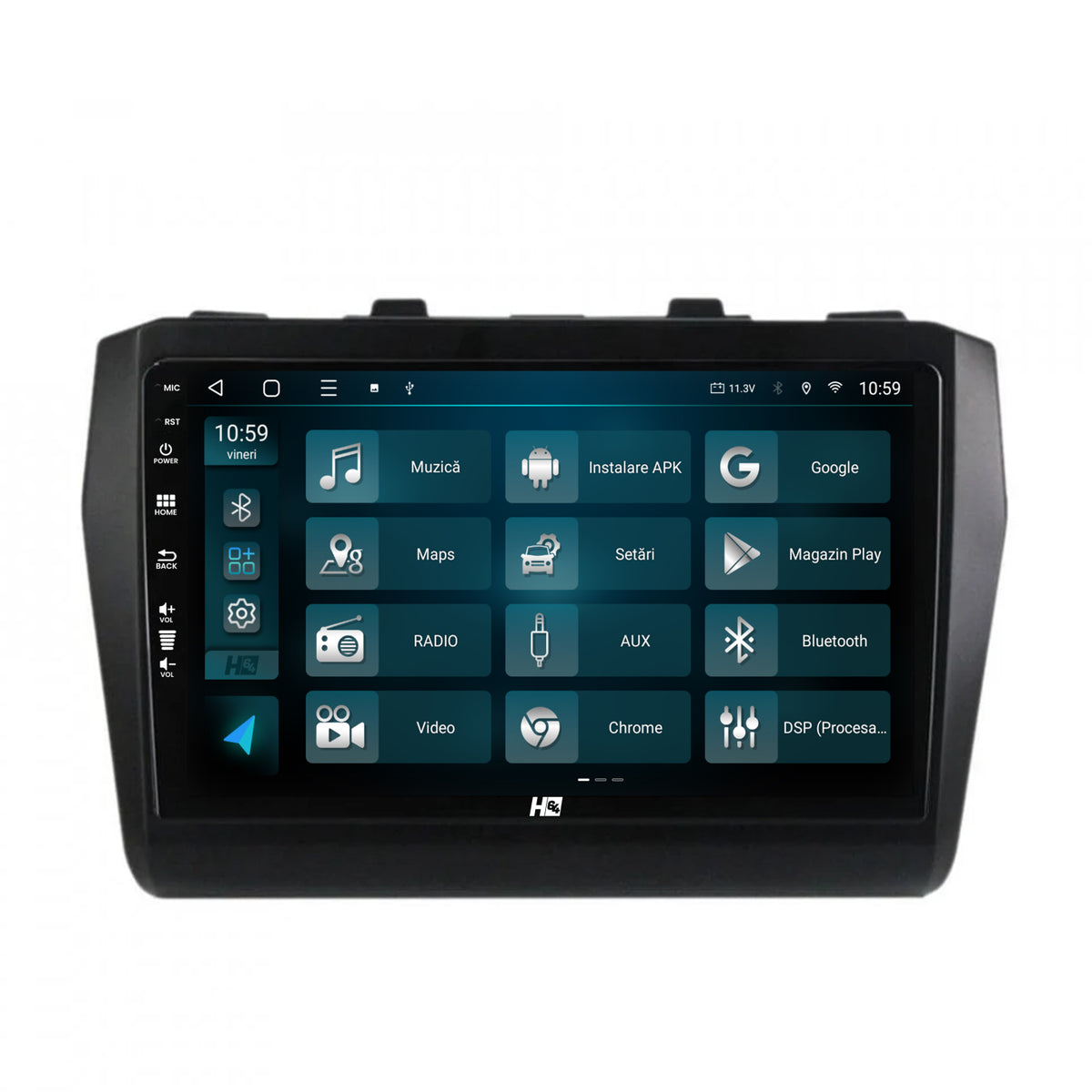 Navigatie HUB64 Suzuki Swift (2017+), 6GB RAM, Android, Octacore, Slot Sim 4G, DSP, GPS, Wi-FI, Carplay, Android Auto, USB, Bluetooth, Waze, Touchscreen, 9 Inch