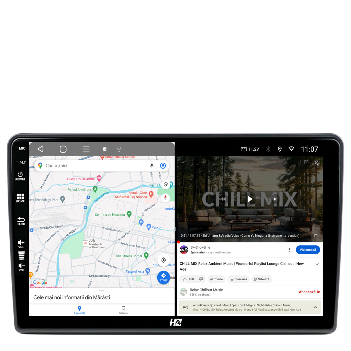 Navigatie HUB64 Toyota Auris (2012-2014), 8GB RAM, Android, Octacore, Slot Sim 4G, DSP, GPS, Wi-FI, Carplay, Android Auto, USB, Bluetooth, Waze, Touchscreen, 10.1 Inch