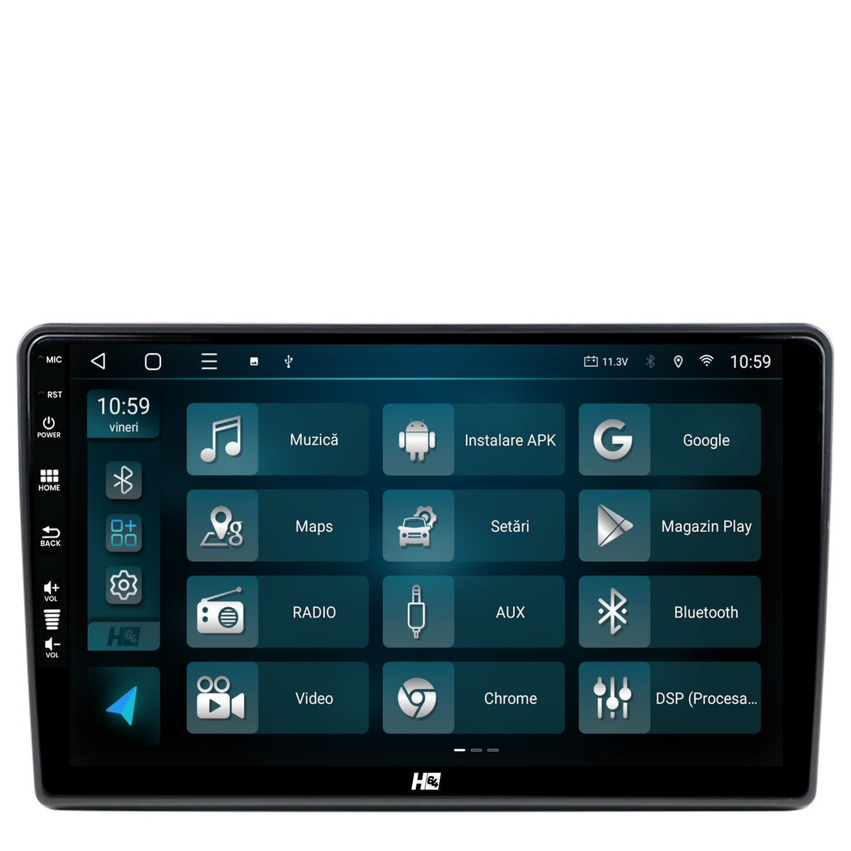 Navigatie HUB64 Toyota Auris (2012-2014), 8GB RAM, Android, Octacore, Slot Sim 4G, DSP, GPS, Wi-FI, Carplay, Android Auto, USB, Bluetooth, Waze, Touchscreen, 10.1 Inch