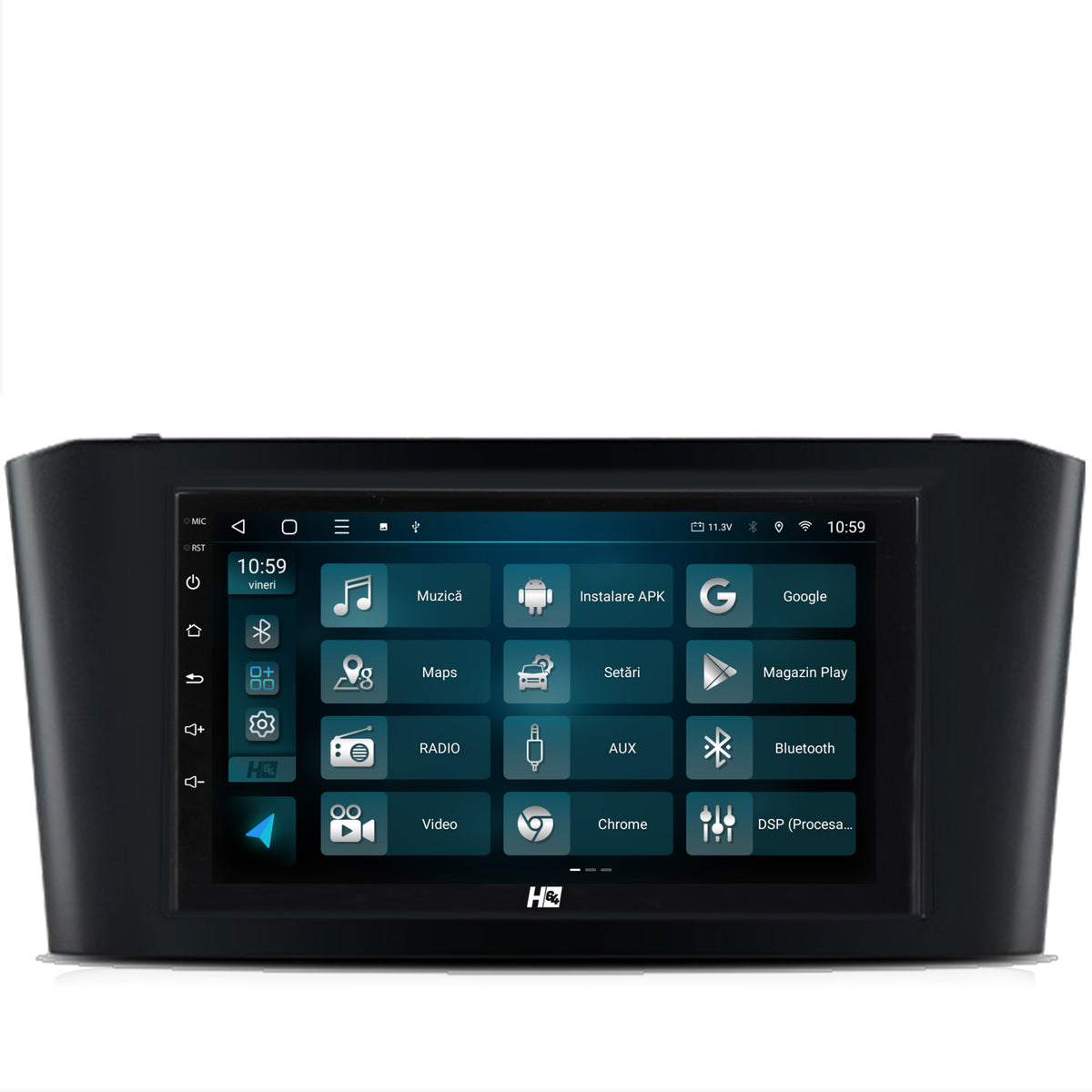 Navigatie HUB64 Toyota Avensis (2004-2008), 4GB RAM, Android, Octacore, Slot Sim 4G, DSP, GPS, Wi-FI, Carplay, Android Auto, USB, Bluetooth, Waze, Touchscreen, 7 Inch