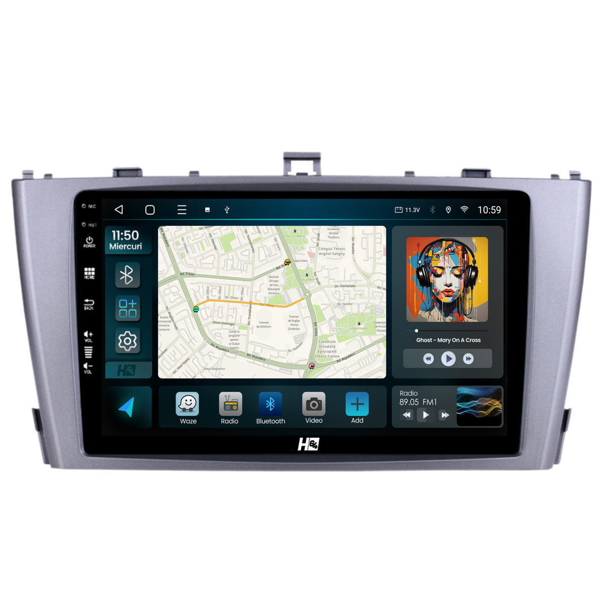 Navigatie HUB64 Toyota Avensis (2008-2015), 4GB RAM, Android, Octacore, Slot Sim 4G, DSP, GPS, Wi-FI, Carplay, Android Auto, USB, Bluetooth, Waze, Touchscreen, 9 inch