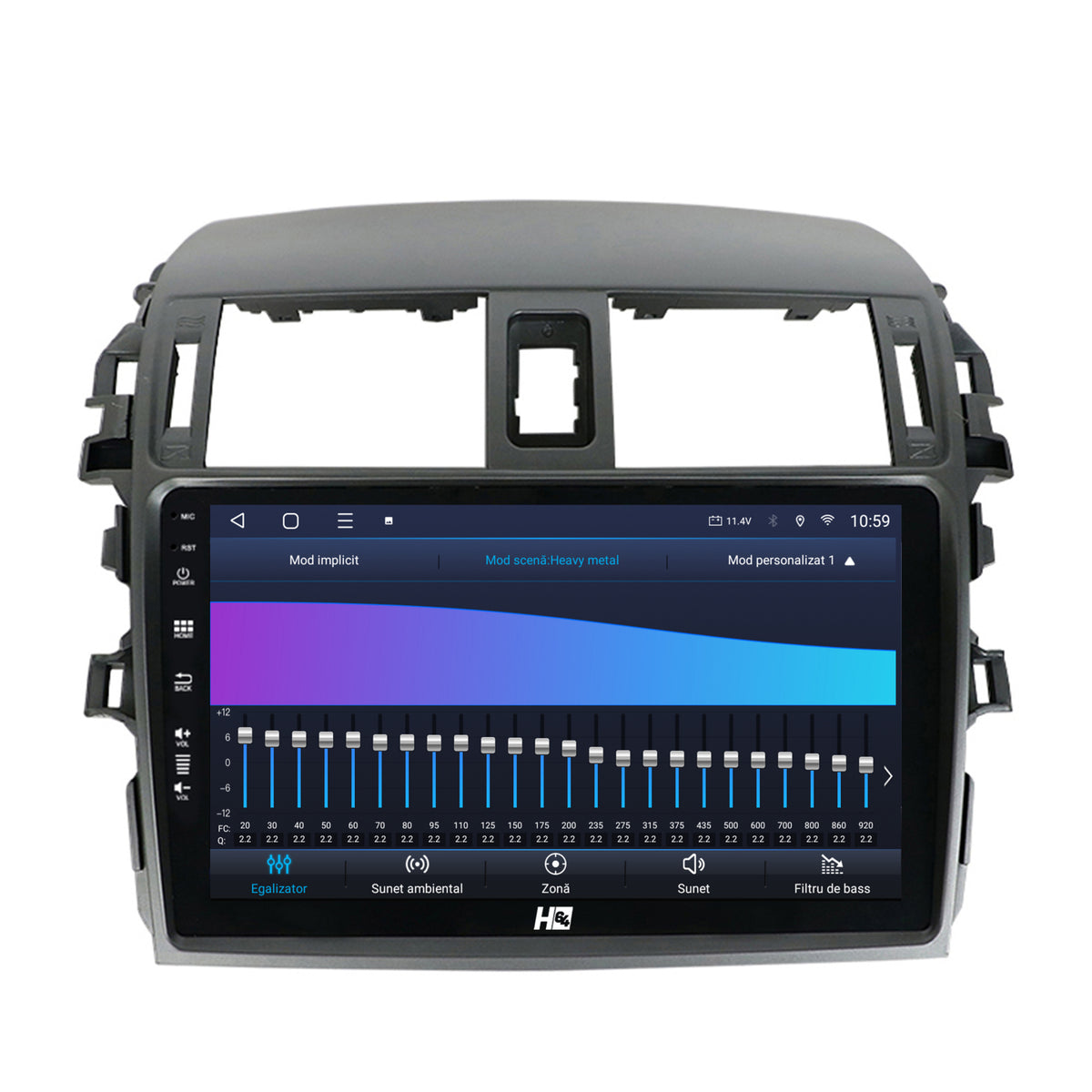 Navigatie HUB64 Toyota Corolla (2007-2013), 8GB RAM, Android, Octacore, Slot Sim 4G, DSP, GPS, Wi-FI, Carplay, Android Auto, USB, Bluetooth, Waze, Touchscreen, 9 Inch