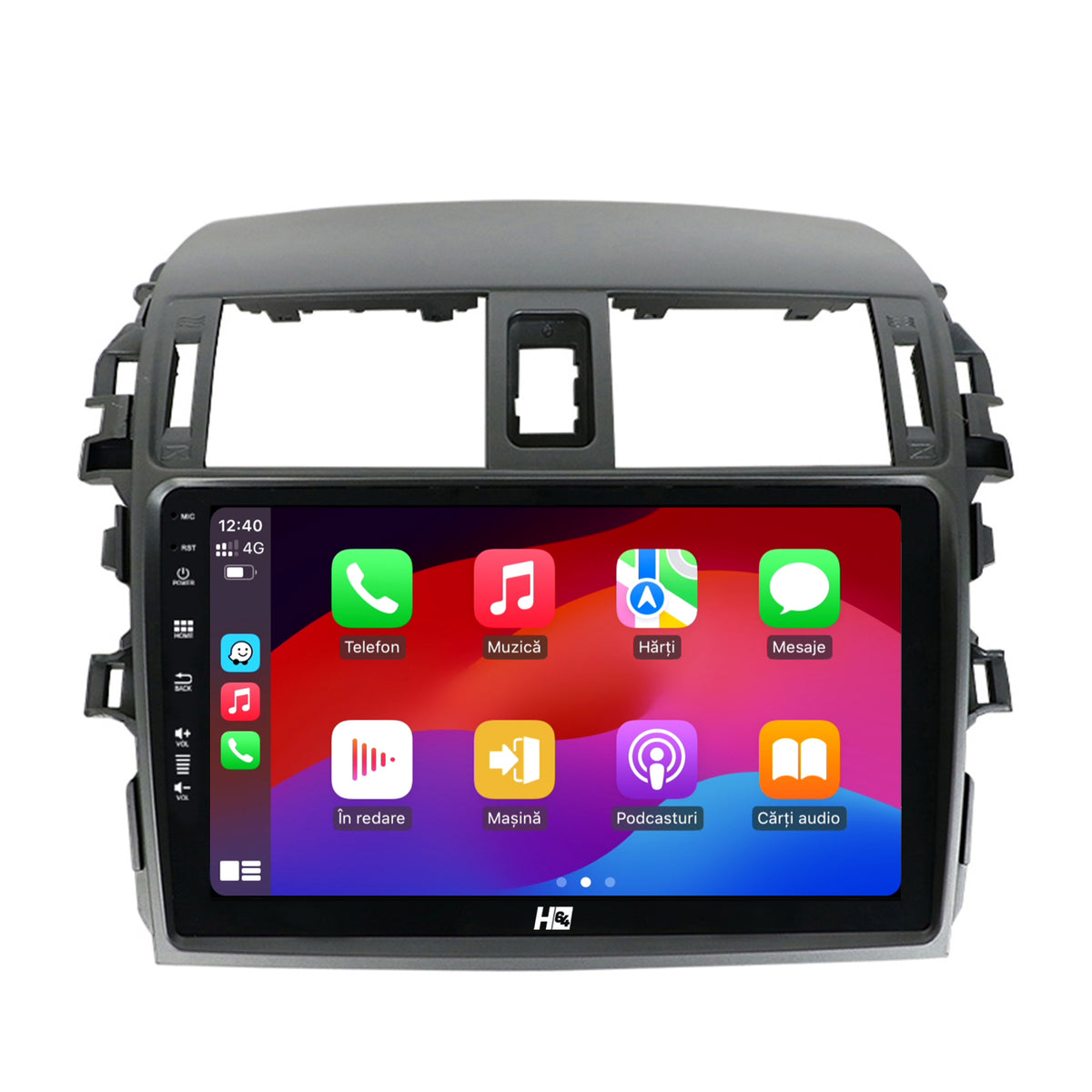 Navigatie HUB64 Toyota Corolla (2007-2013), 8GB RAM, Android, Octacore, Slot Sim 4G, DSP, GPS, Wi-FI, Carplay, Android Auto, USB, Bluetooth, Waze, Touchscreen, 9 Inch